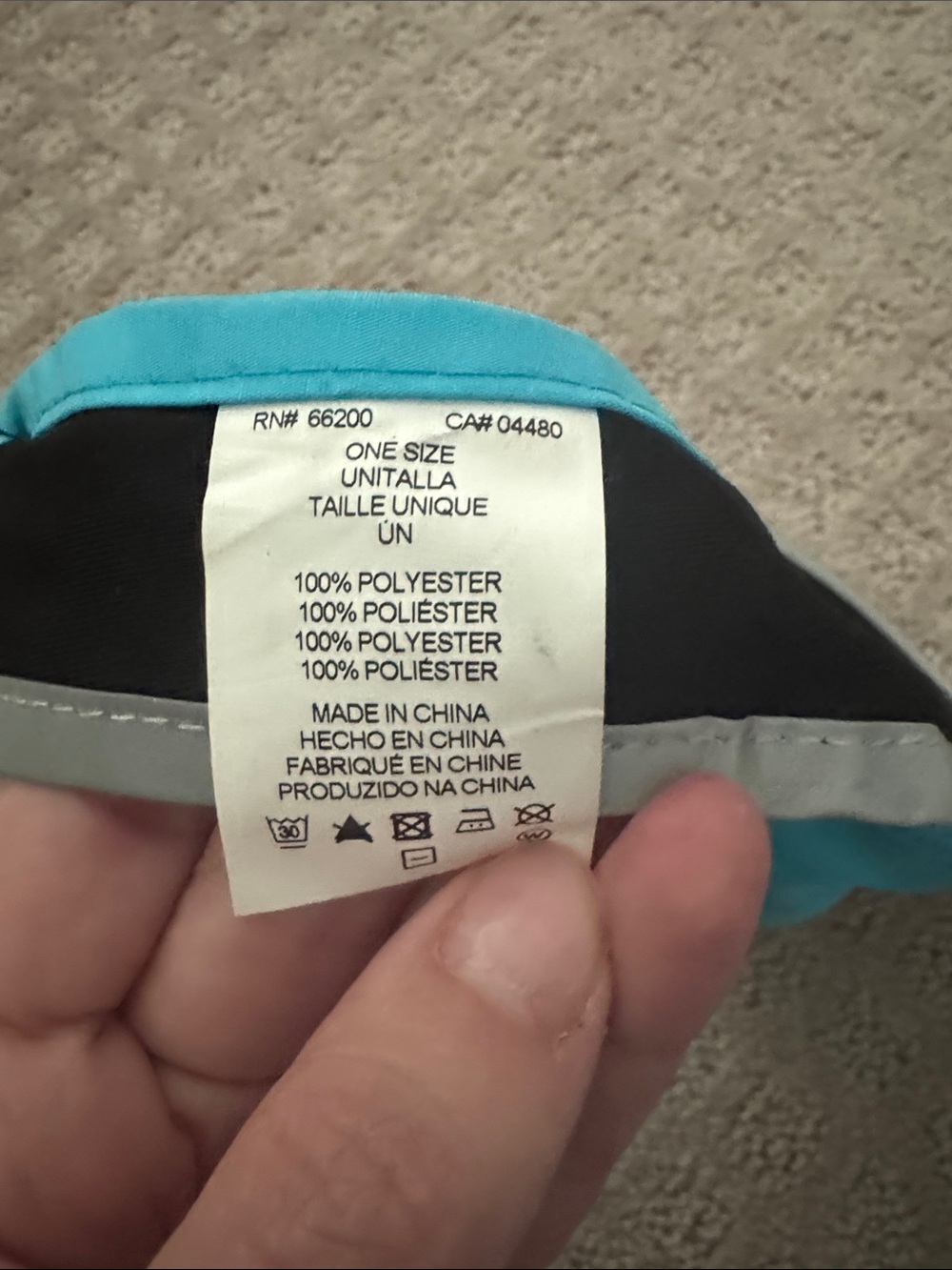 ASICS Turquoise Performance Visor with Reflective Logo - Picture 3 of 3